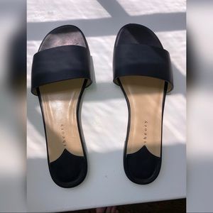 Theory “Jasper” sandals- Navy Sz 10.5 worn once!
